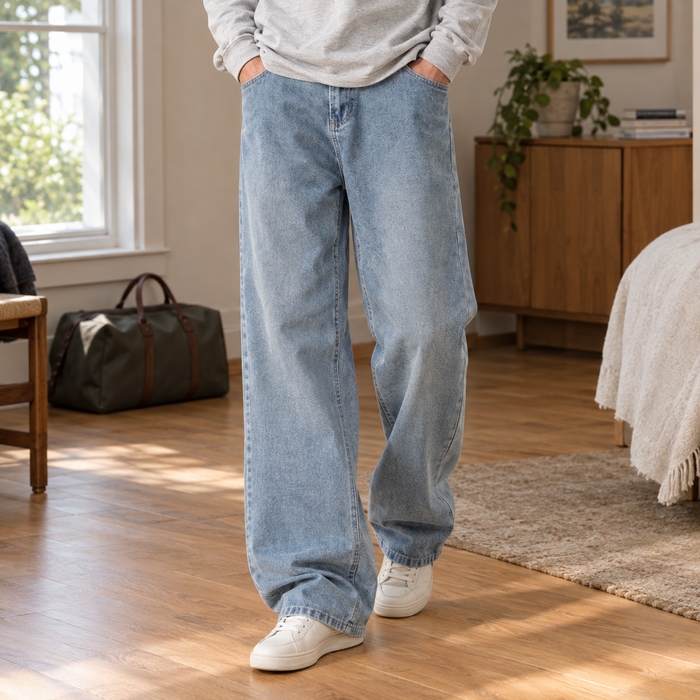 Samson-Wade Wide Leg Jeans