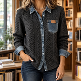 Brigitta Patchwork Jacket - Dark Gray