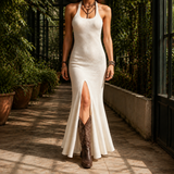 Marlene-Kate Racer Maxi Dress - Off White