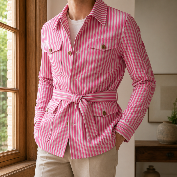 Luca-Hayes Striped Safari Jacket
