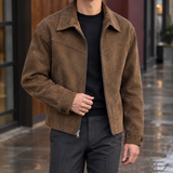 Gregoire-Flynn Suede Jacket - Dark Brown