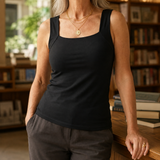 Ottilie-Faye Square Neck Tank - Black