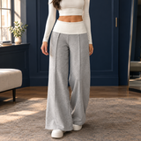 Gwendolen-Faye Contrast Waist Pants - Gray