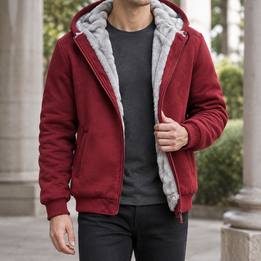 Cassian-Scott Hooded Hoodie - Red