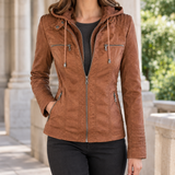 Eloise-Lane Hooded Jacket - Brown