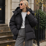 Katia-Rae Hooded Puffer Jacket - Black