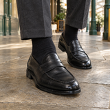 Moretti Leather Loafers - Black