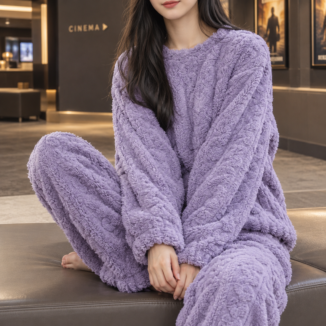 Ardith-Mae Textured Lounge Set - Purple