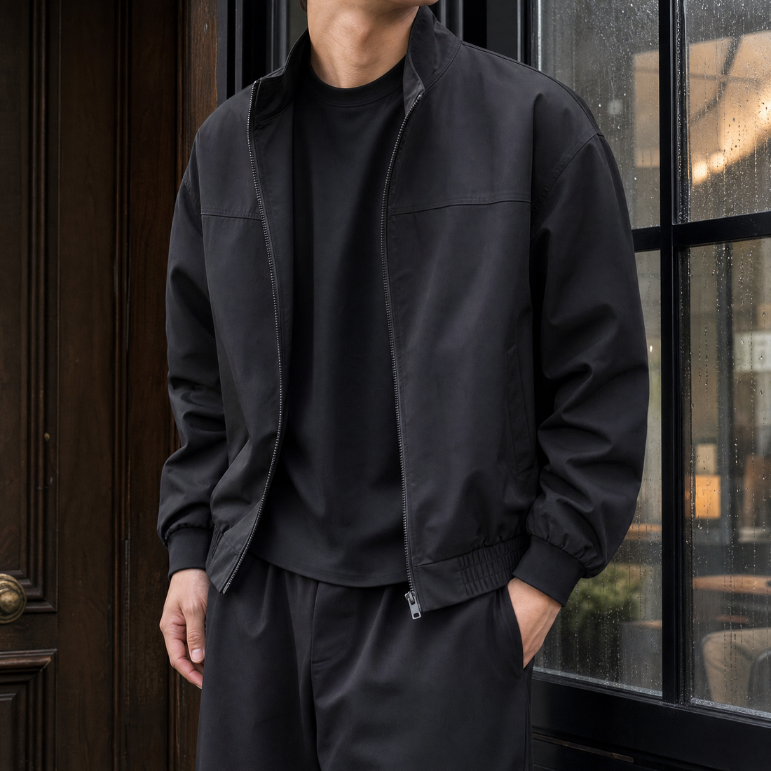Rupert-Ellis Stand Collar Jacket - Black