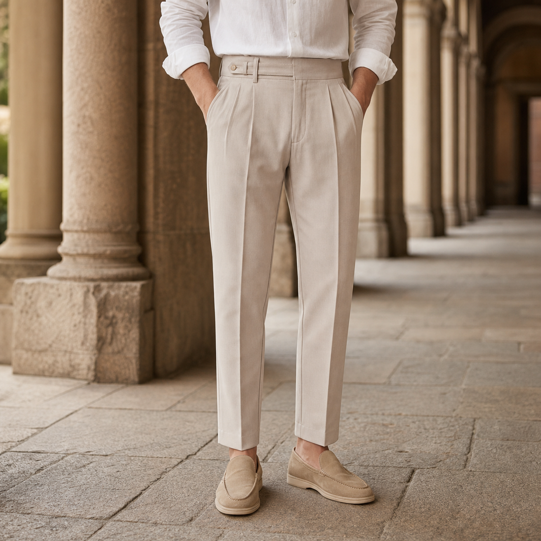 Tobias Tailored Pants - Beige