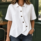 Thomasina Asymmetric Shirt - White