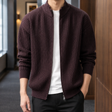 Reece-Lane Ribbed Jacket - Purple