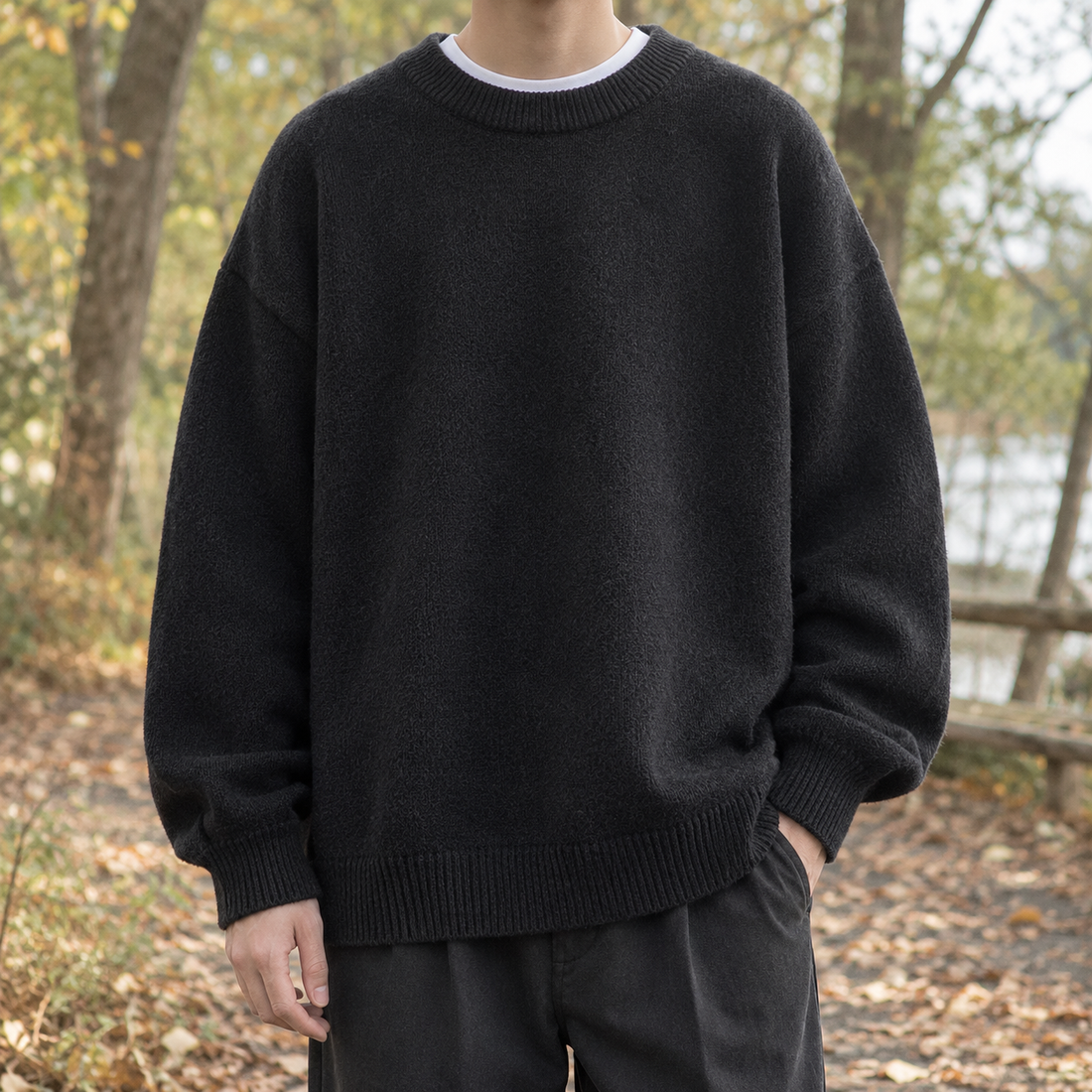 Francis-Miles Oversized Sweater - Black