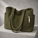 Ferretti Ribbed Tote - Green
