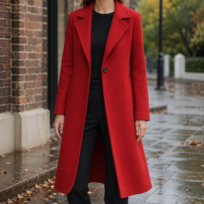 Apolline-Rose Cashmere Coat