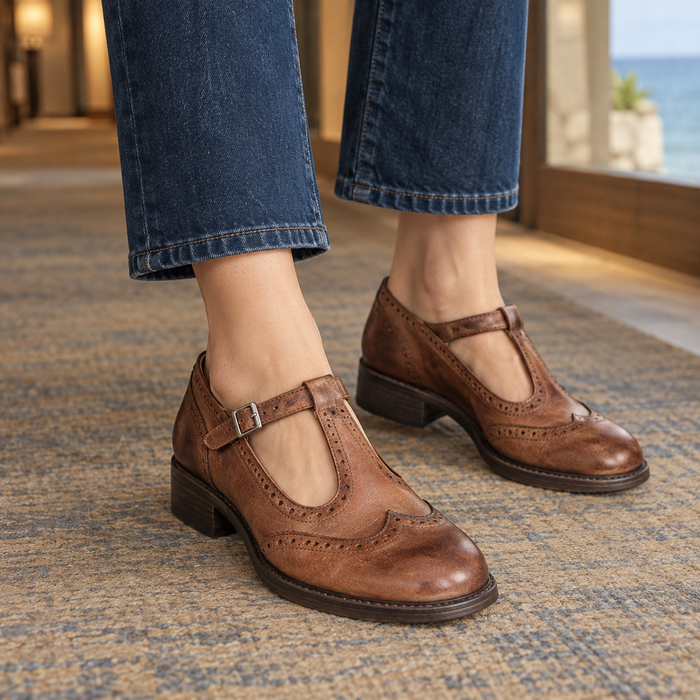 Caruso-Roma Brogue Mary Janes