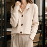 Perla-Claire Collared Sweater - Beige