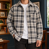 Erasmus-Scott Plaid Overshirt - Black
