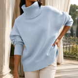 Tabitha-Pearl Turtleneck Sweater - Blue