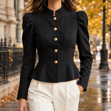 Henriette-Claire Peplum Jacket - Black