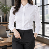 Hyacinth Tailored Shirt - White (long sleeve) 2