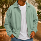 Ambrose-Dean Ribbed Jacket - Light Green