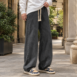 Malcolm Wide Leg Jeans - Black Gray