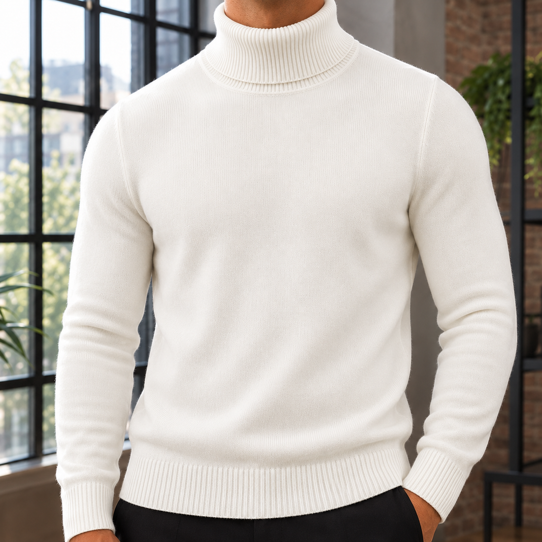Nico Merino Wool Sweater - White