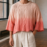 Hector-Grant Cable Knit Top - Coral