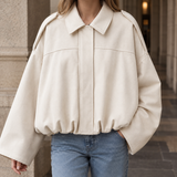 Magdalena-Kate Suede Jacket - Off White