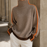 Portia-Sage Turtleneck Sweater - Orange
