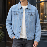 Olivier-York Washed Denim Jacket - Light Blue