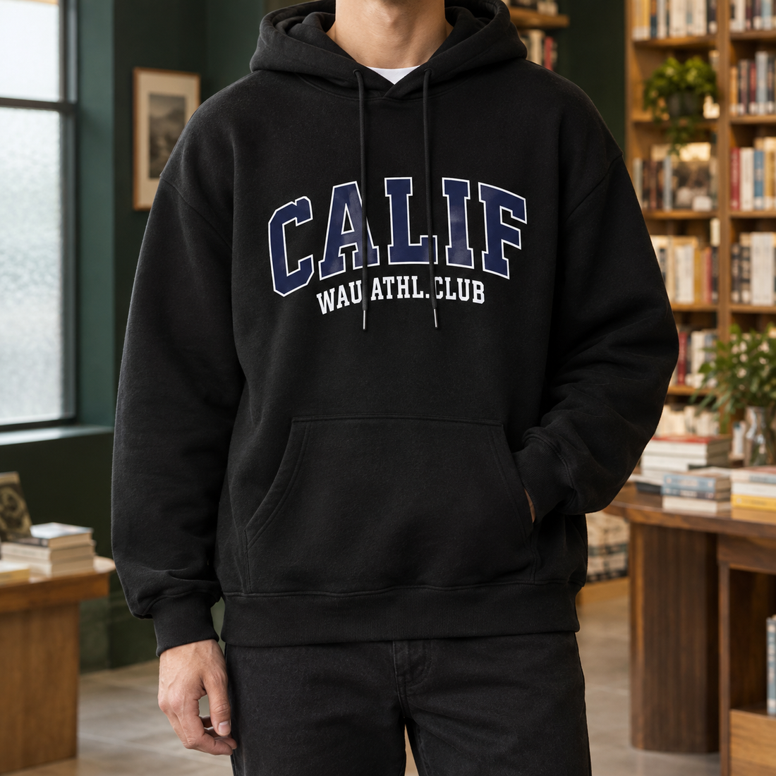 Eamon-Wren Graphic Hoodie - Black