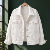 Olympia-Louise Relaxed Denim Jacket - White