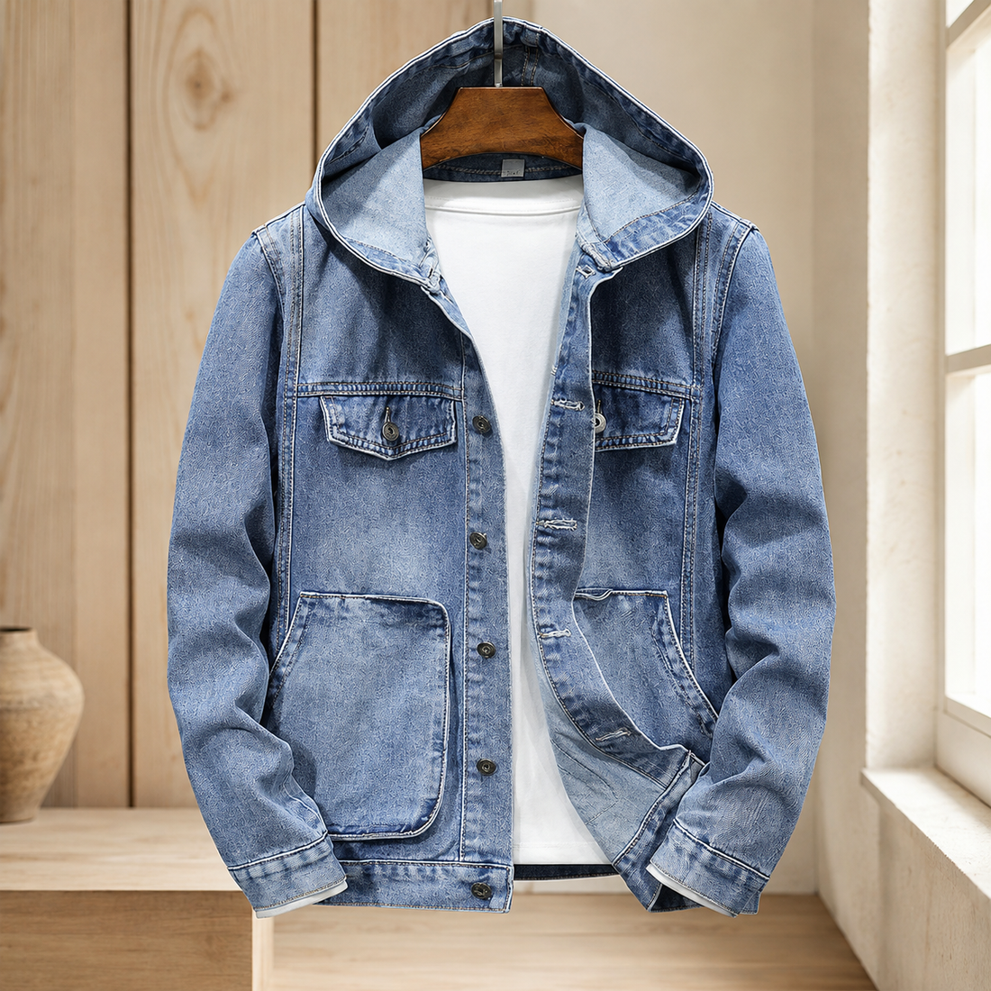Percival-West Denim Jacket - Light Blue