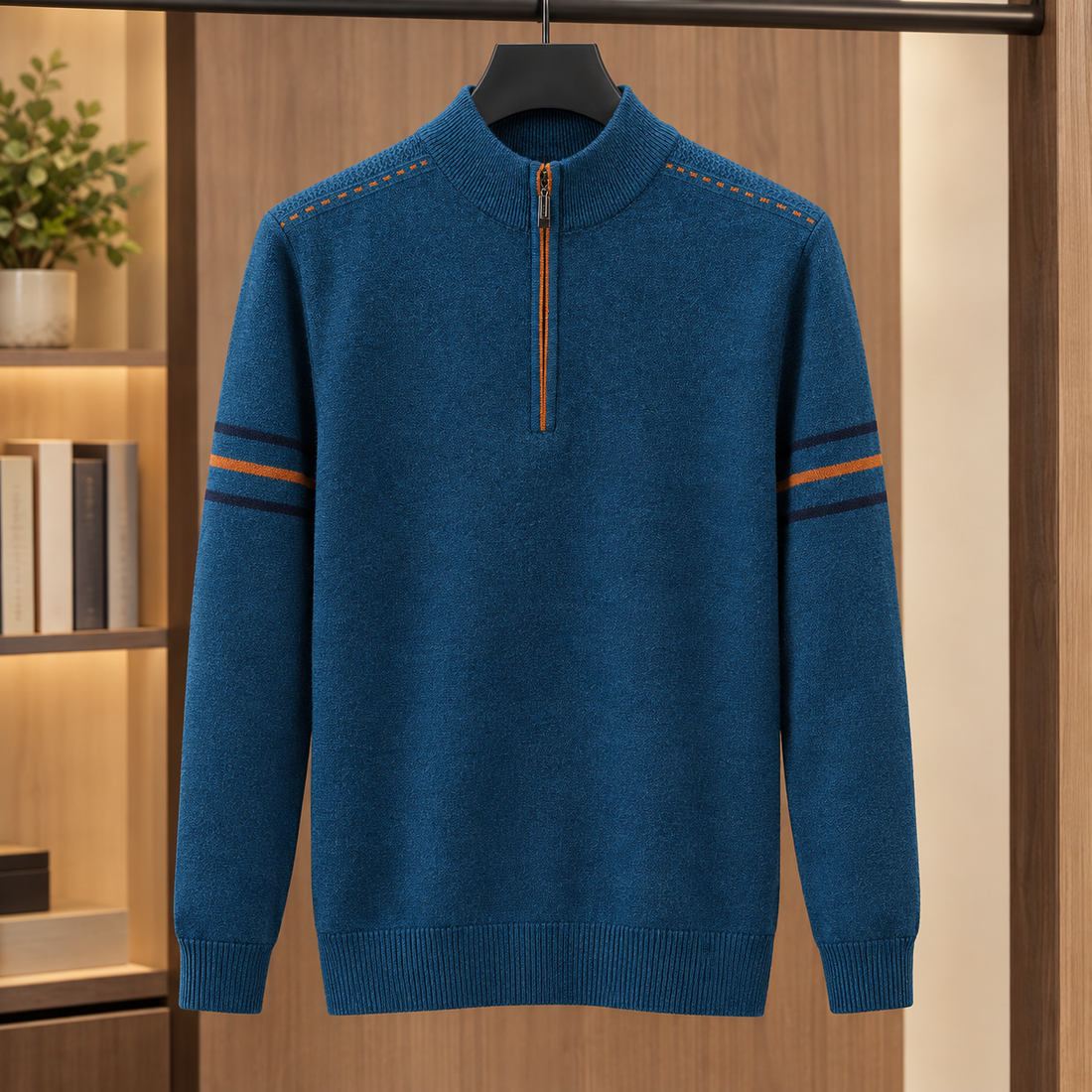 Corwin-Flynn Half Zip Sweater - Blue