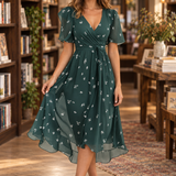 Ilaria-Eve High Low Dress - Green
