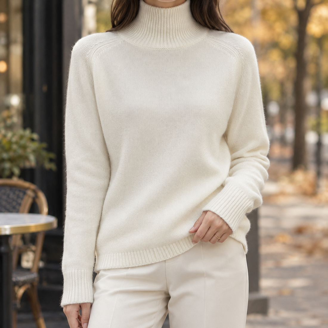 Anouska-Rae Turtleneck Sweater - Off White