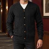 Montgomery-Tate Cable Knit Cardigan - Black