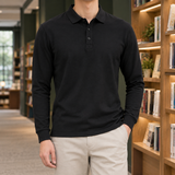 Silvain-Reid Long Sleeve Polo - Black
