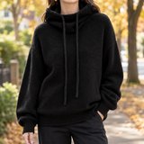 Arabella-Belle Cowl Neck Sweater - Black