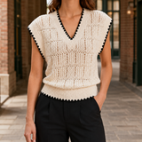 Rosalind Crochet Top - Beige