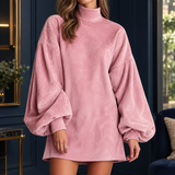 Kiera-Faye Balloon Sleeve Dress - Pink