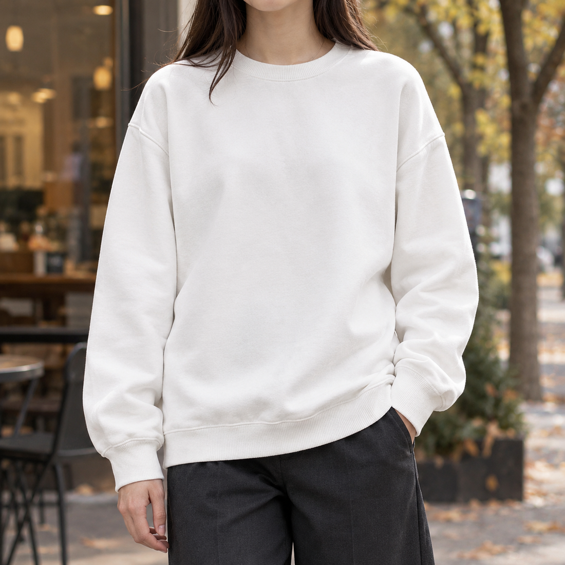 Florence-Kate Relaxed Sweatshirt - White