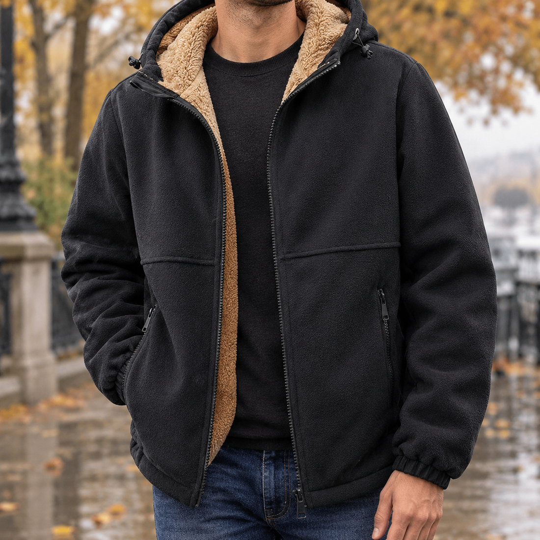 Neil-Hayes Hooded Jacket - Black