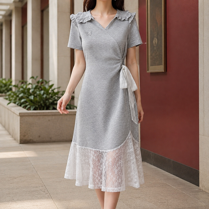 Chantal Lace Trim Dress