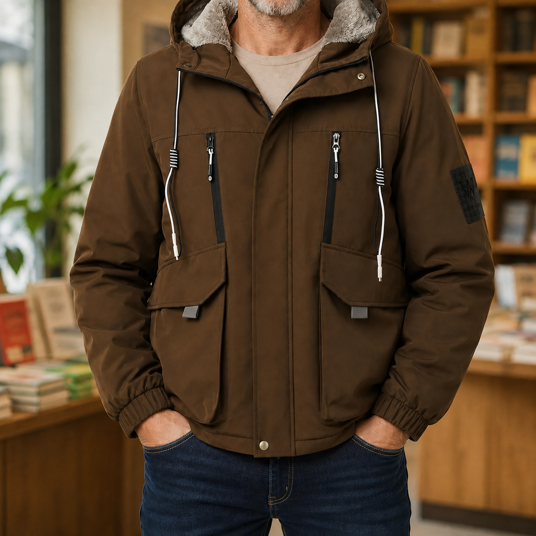 Wesley-Flynn Fleece Lined Jacket - Brown