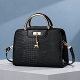 Donatelli Croc Handbag - Black