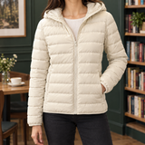 Adriana-Skye Cashmere Puffer Jacket - Apricot
