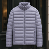Idris-Grant Quilted Jacket - Light Gray